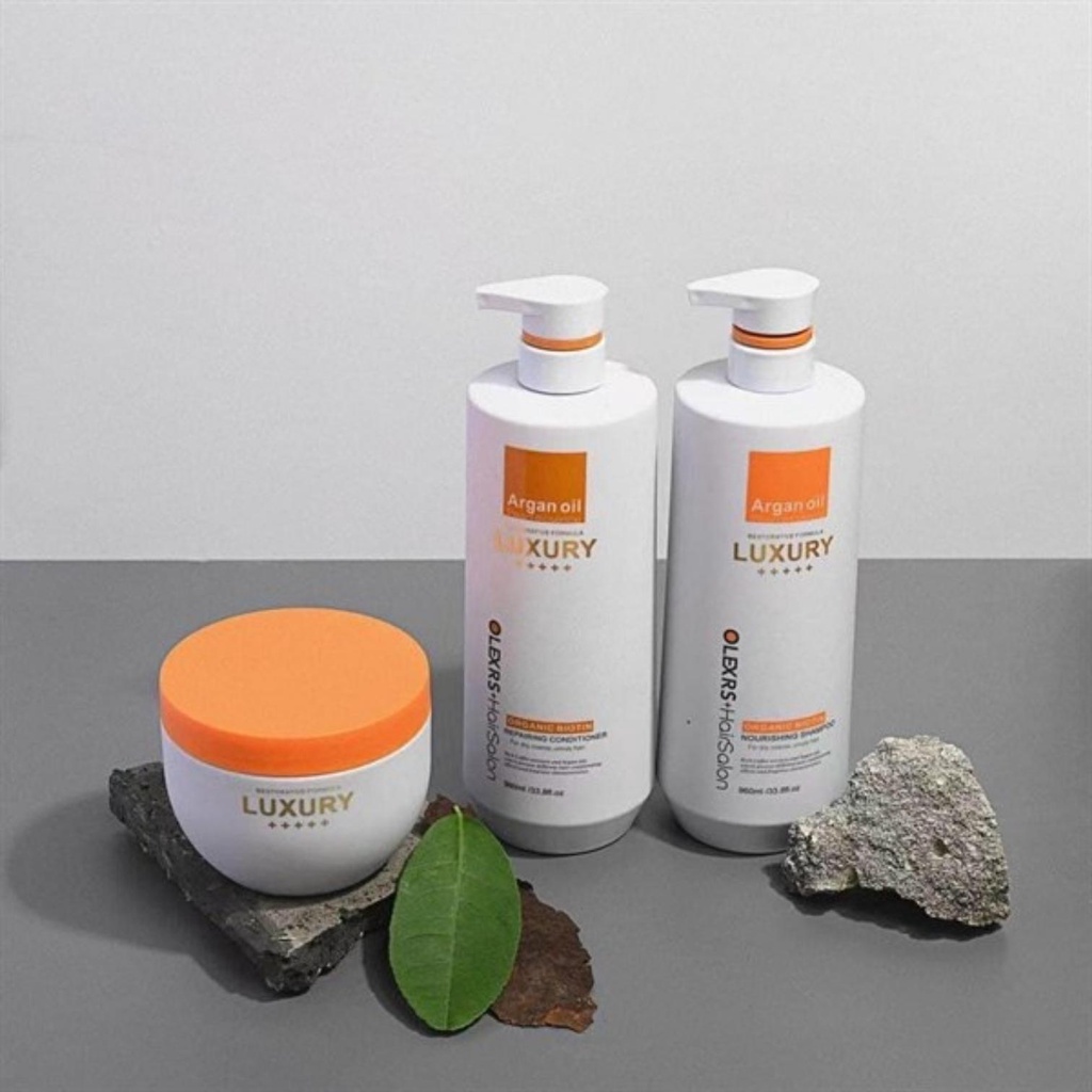 Dầu gội cặp Minhchaustore cặp gội xả Olexrs hairsalon Luxury phục hồi tóc khô xơ hư tổn ngăn rụng tóc và kích mọc tóc