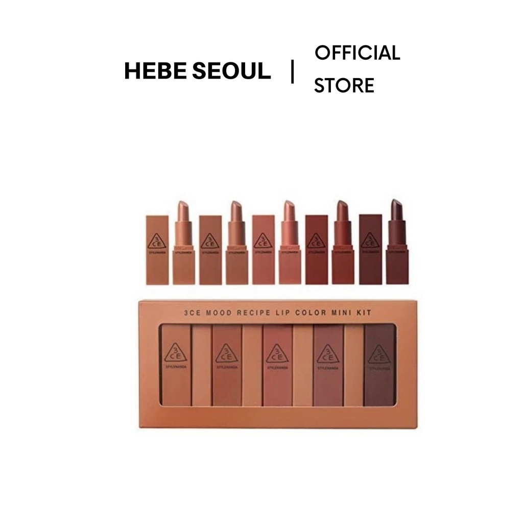 Bộ 5 Son Thỏi "Sang Chảnh" 3CE Mood Recipe Lip Color Mini Kit [Mini size]