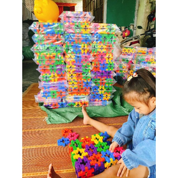 1kg Đồ chơi xếp hình hàng nhựa Việt Nam