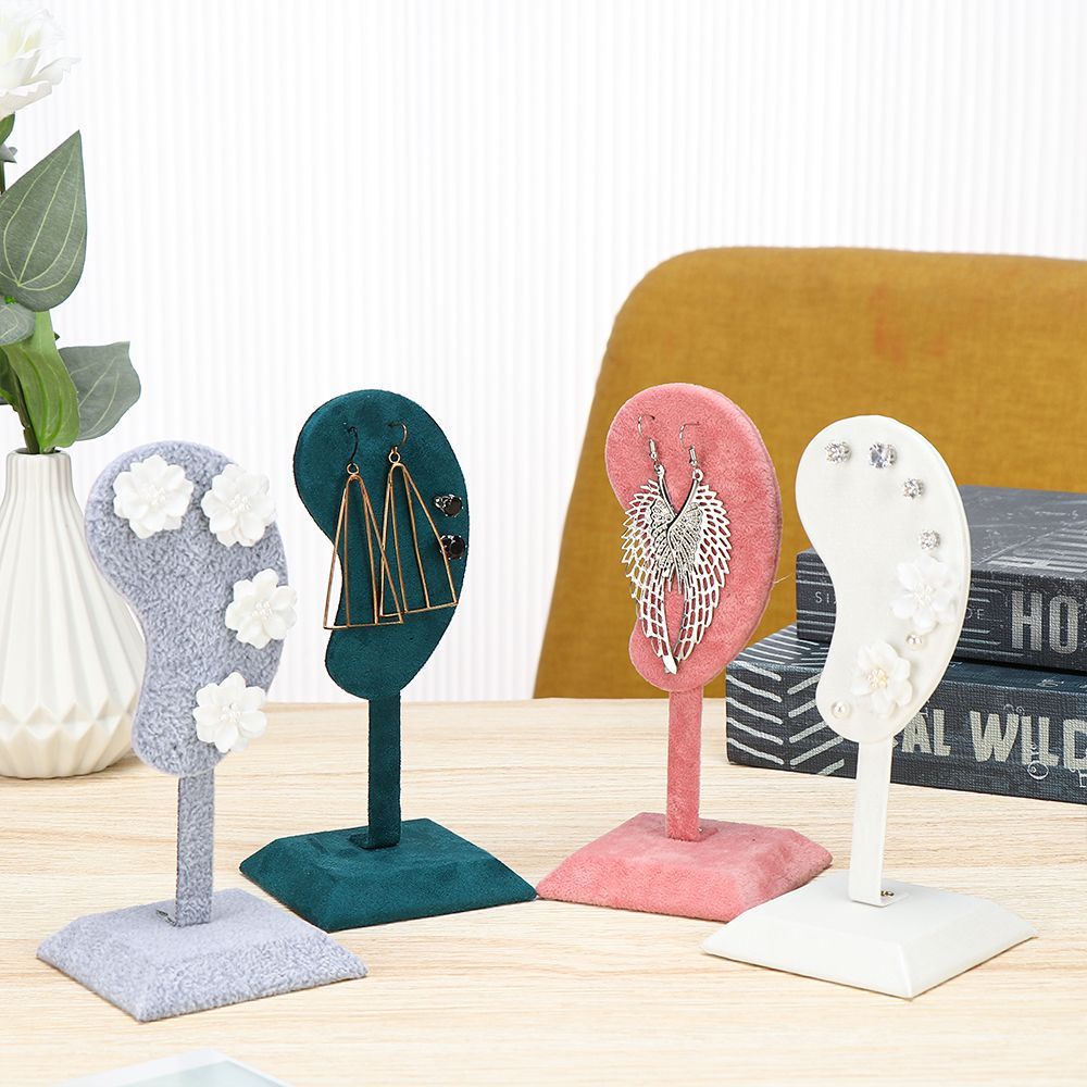 Giá Đỡ Trưng Bày Khuyên Tai Bằng Vải Nhung Màu Trơn Đa Năng Tiện Dụng Cho Nữ