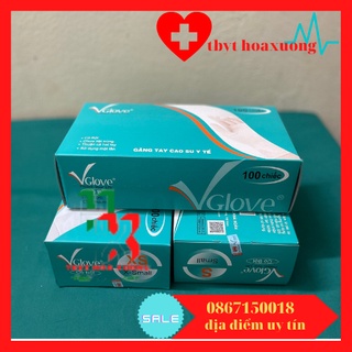 Com bo 5 hộp găng tay y tế vglove có bột các saze xs-s-m
