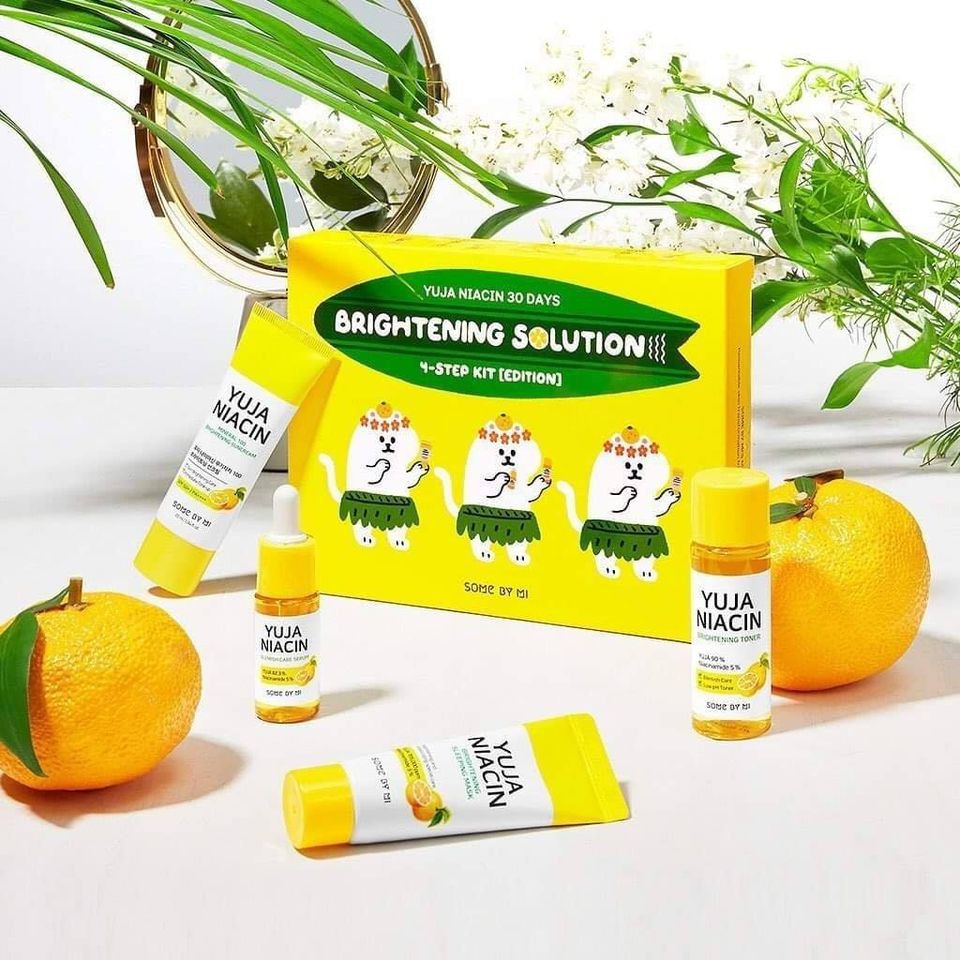 Bộ Kit Dưỡng Trắng Da Chiết Xuất Trái Thanh Yên Some By Mi Yuja Niacin 30Days Brightening Solution 4-Step Kit (Edition)