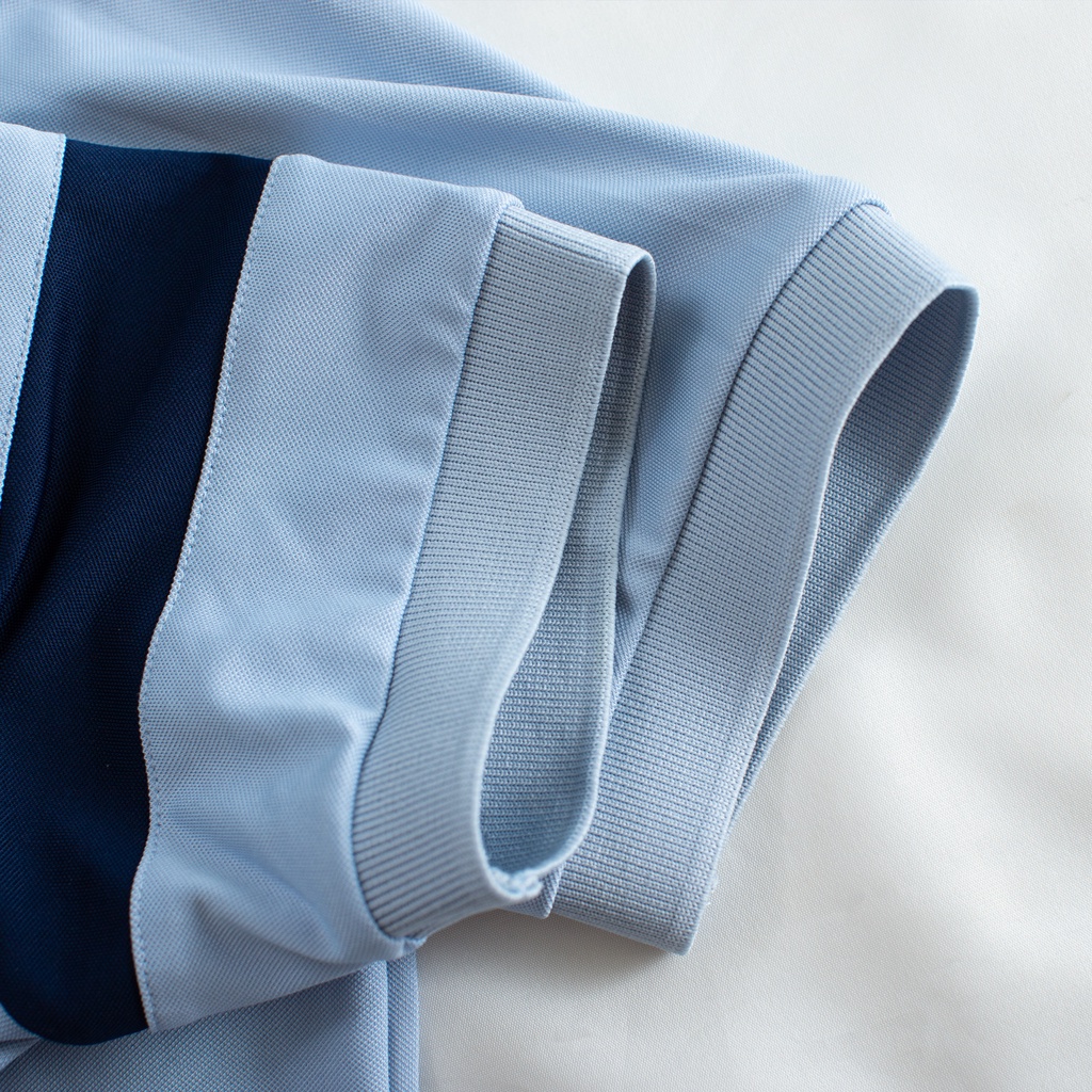 Áo thun polo nam sọc dọc phông đẹp LADOS - 9050 vải poli thoáng mát, thấm hút mồ hôi tốt