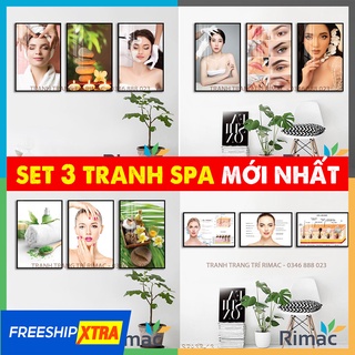 Tranh treo tuong, tranh spa set 3 tranh mới nhất tranh 30x45, 40x60