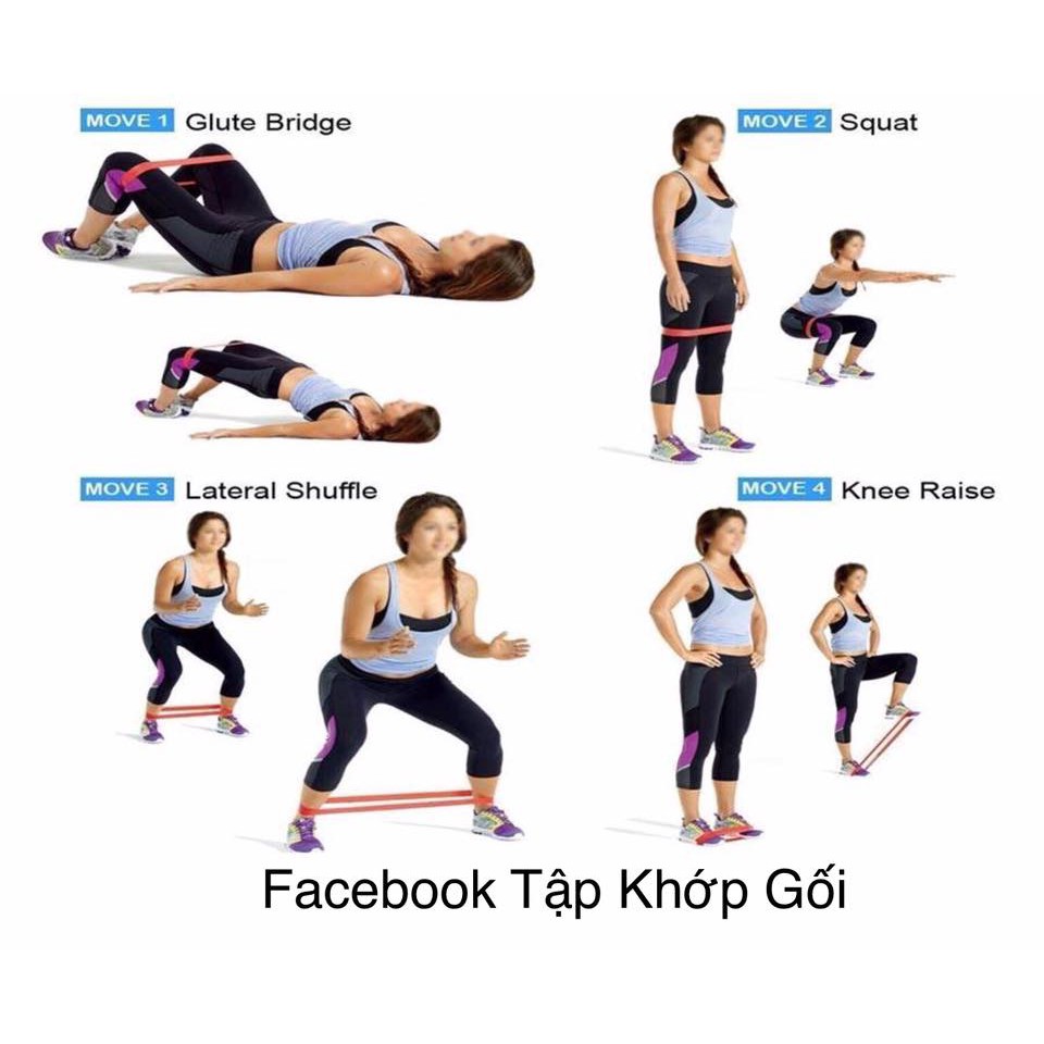 Dây kháng lực đàn hồi để  tập gym tại nhà và tập phục hồi đứt dây chằng chéo