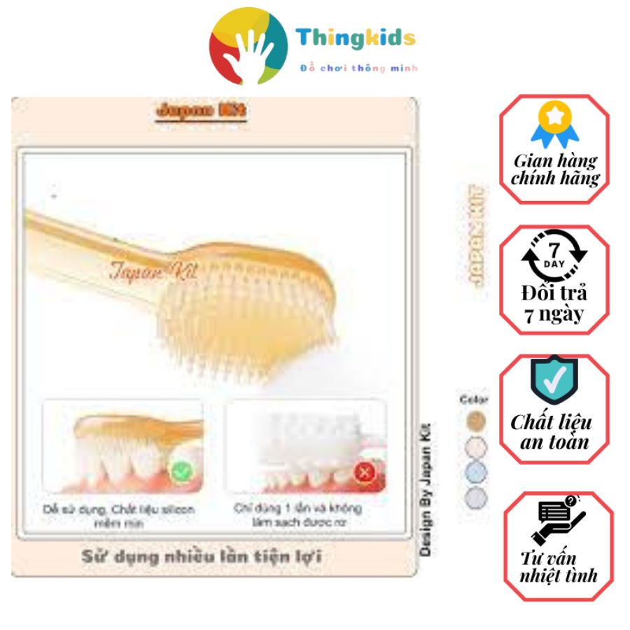 Dụng cụ đánh răng và tưa lưỡi vệ sinh cho bé - Thingkids