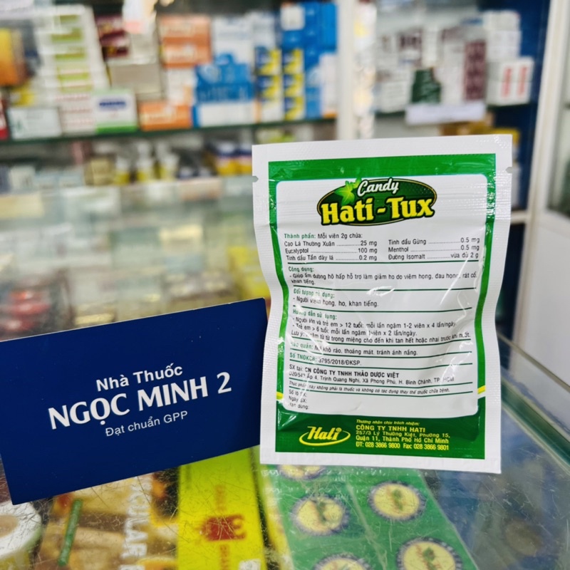 ✅  Kẹo HATI-TUX candy Con ếch Giảm ho và giảm đau họng