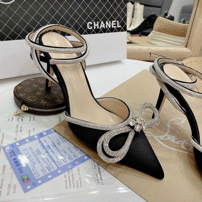 🌈Sandal NƠ ĐÁ bít mũi VỀ THÊM hàng fullbox gót 7-10p