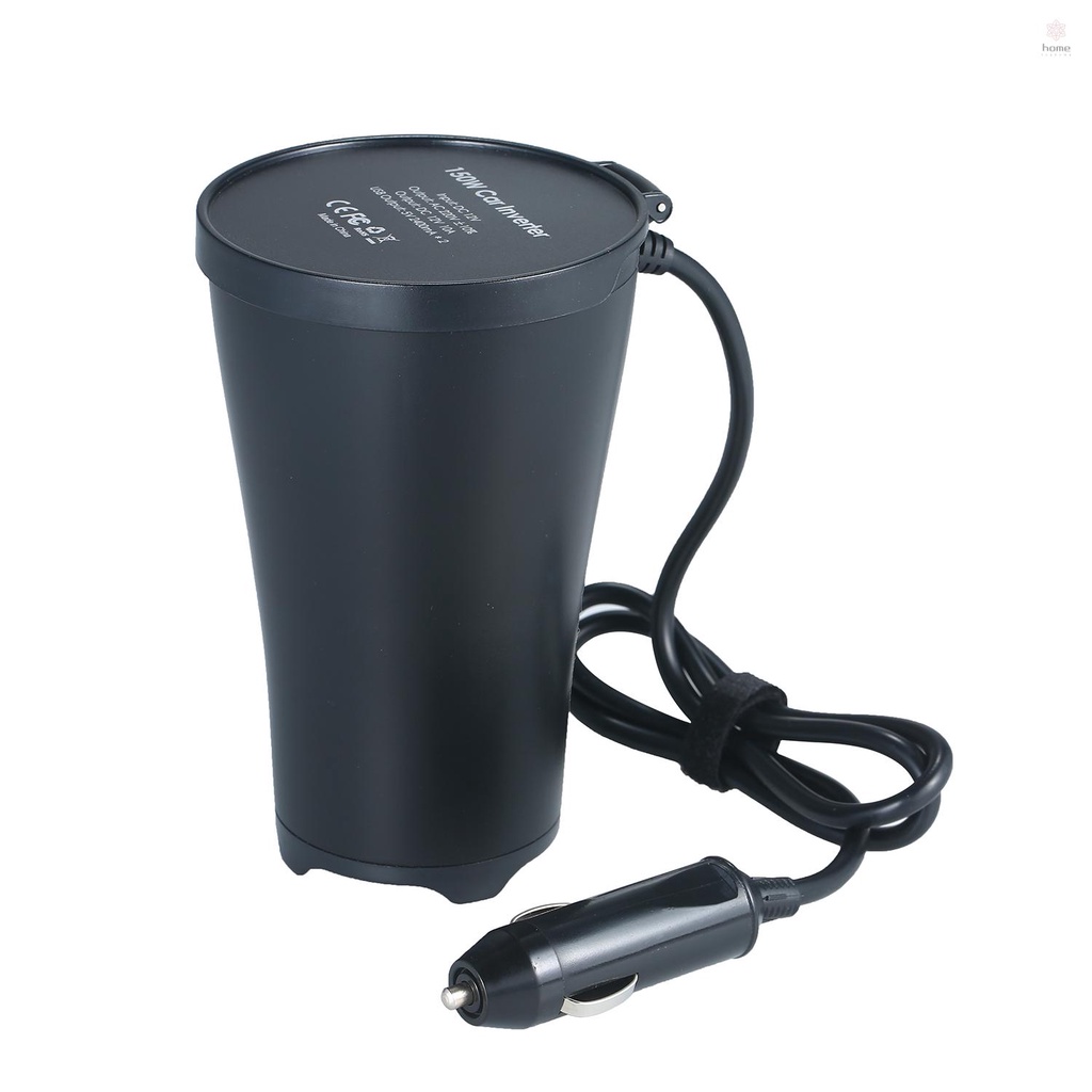 Bộ chuyển đổi nguồn điện 150W DC 12V sang AC 220V kèm 1 ổ cắm tẩu thuốc cho xe hơi
