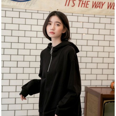 Áo Khoác Hoodie Tay Dài From Rộng BASIC Cổ Khóa Kéo Unisex Hot Trend - VIETCENTRE