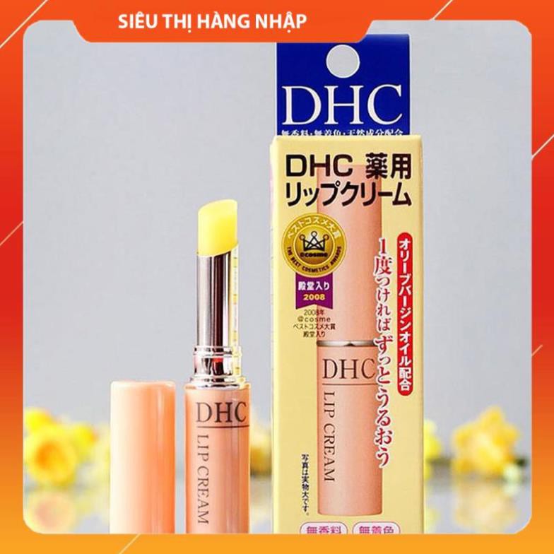 Son Dưỡng Môi DHC Color Lip Cream Giữ Ẩm Có Màu, Không Màu, Hàng Nội Địa Nhật Bản[Freeship]