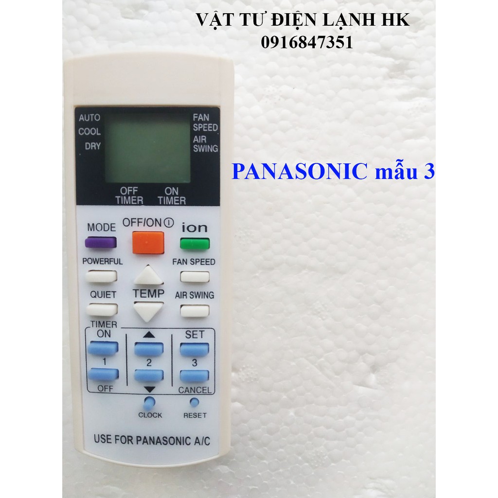 Điều khiển điều hòa các hãng mẫu như hình Samsung Panasonic National - Remote máy lạnh SS Pana Nationa