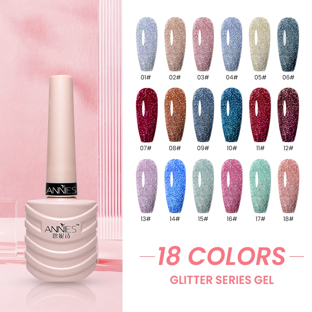 Annies Gel Sơn Móng Tay Sơn Mắt Mèo Sơn Nhũ Flash Lọ Keo 10ml Đính Kim Cương Giả Trang Trí Móng Tay Nghệ Thuật 2022