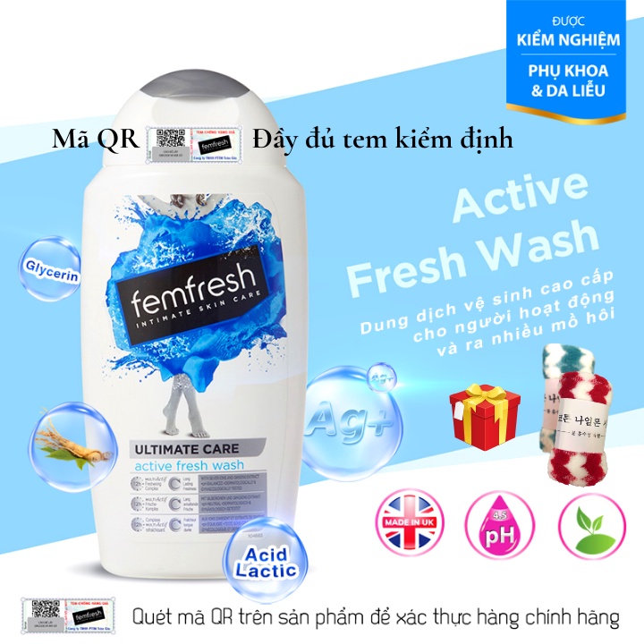 Dung dịch vệ sinh phụ nữ Femfresh thơm vùng kín Nước rửa phụ khoa khử mùi hôi ngừa viêm nhiễm Chính hãng từ Anh Quốc UK