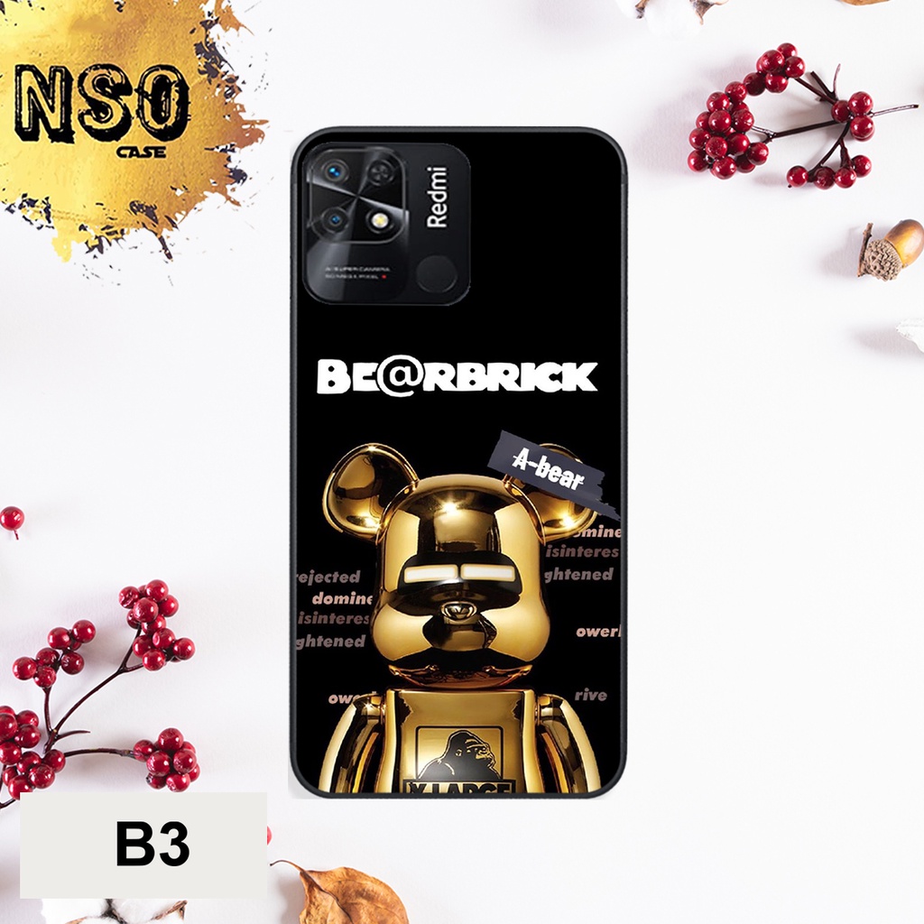 Ốp Xiaomi Redmi Poco C40 in hình gấu be@rbrick siêu chất độc lạ đẹp