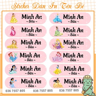Hình Dán In Tên Bé - 96 nhãn dán - thiết kế theo yêu cầu - mẫu 12 hình - Tem dán - Nhãn dán đồ dùng học tập cho bé