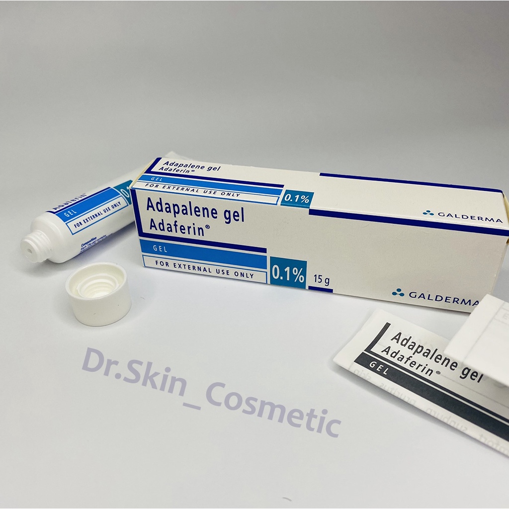 Adapalene Gel 0.1 Adaferin  - Differin Gel 0.1 % Giúp giảm mụn ẩn mụn trứng cá mụn đầu đen làm sáng da mờ thâm hiệu quả.