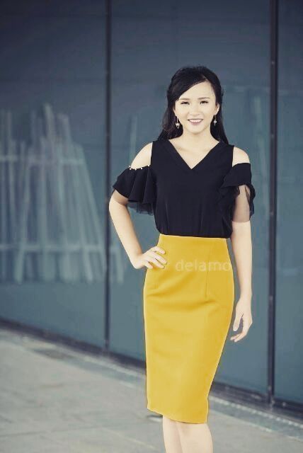 [ Mã WASTRUN4 giảm 10% tối đa 30K đơn 99K] M55-Chân váy bút chì vàng mù tạt công sở | BigBuy360 - bigbuy360.vn