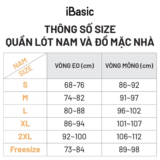 [Mã WABR1512 giảm 12% đơn 99K]Quần lót nam trunk iBasic PANM078