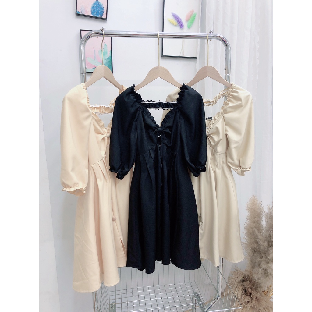 ĐẦM NƠ NGỰC HỞ LƯNG BIGSIZE D755 ❤ FREESHIP ❤ HÌNH THẬT 100% SHOP TỰ CHỤP