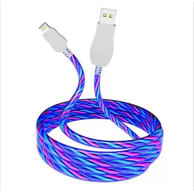 Cáp sạc nhanh 2.4A có đèn phát sáng cho iphone và samsung JM88