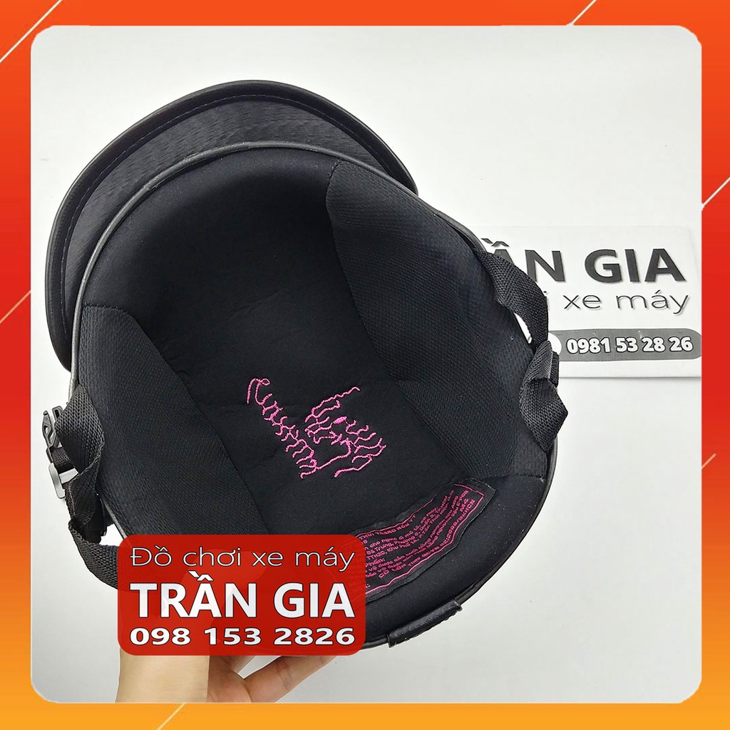 Mũ bảo hiểm nửa đầu nam nữ nón 1/2 sơn đủ màu có lỗ thông gió CHÍNH HÃNG LS cao cấp thời trang - mu bao hiem