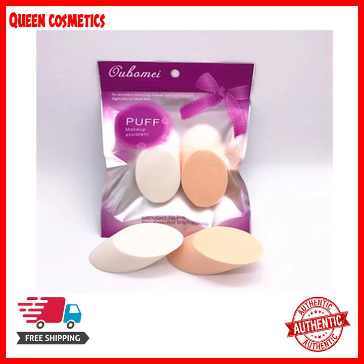 Mút tán kem nền 2 miếng vát chéo (queen cosmetics)