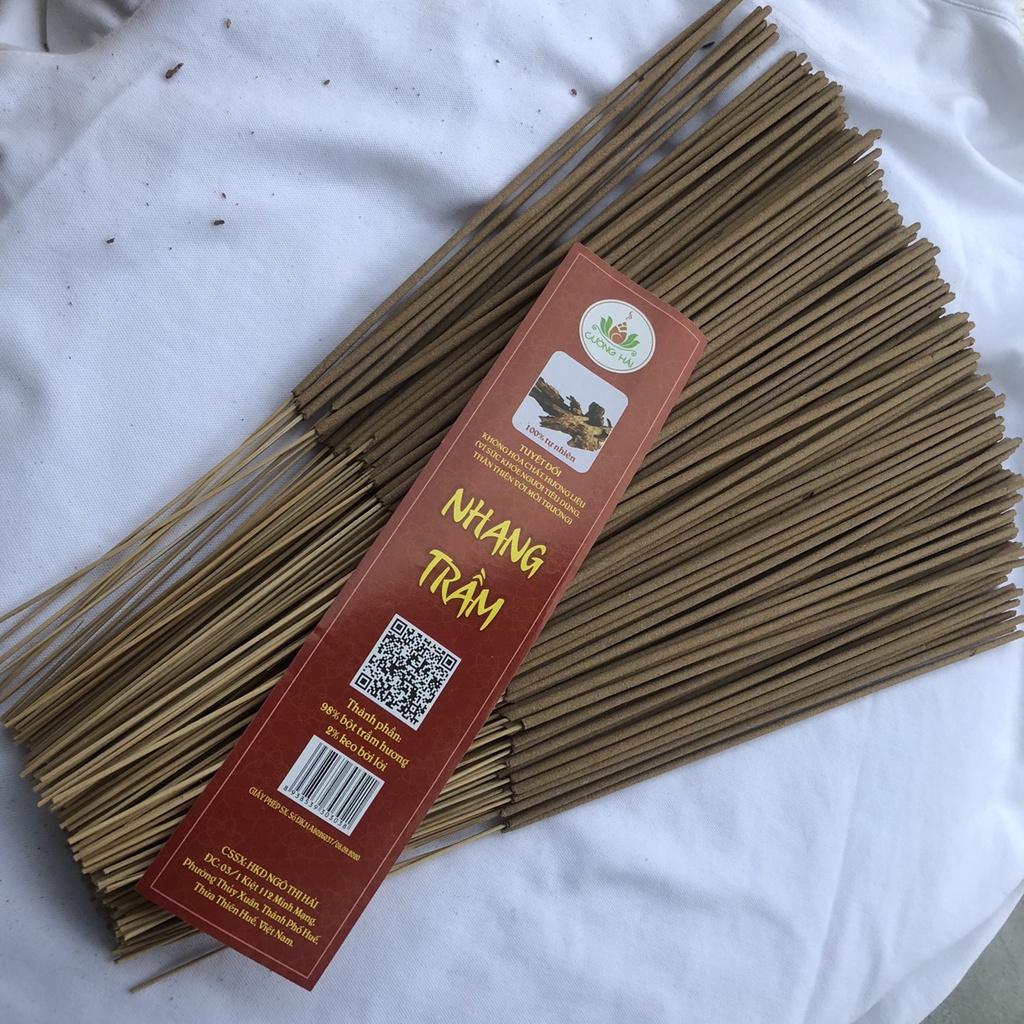 Nhang trầm Huế sạch 100% không hóa chất -Cường Hải, bó 500gr - 300 que, 100% chính hãng, binnhi, tphcm