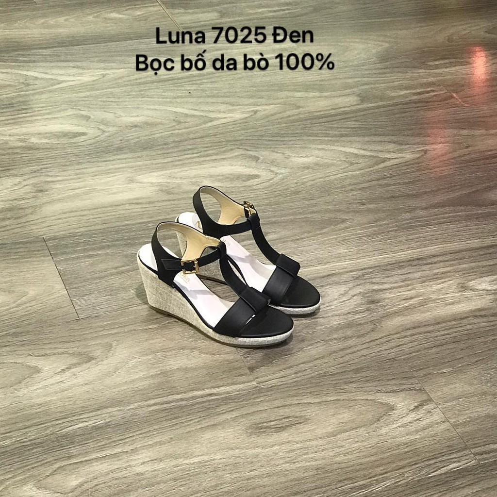 Xăng đan đế xuồng nữ da bò mềm êm chân LUNASHOES 6003 bảo hành 2 năm dễ phối đồ