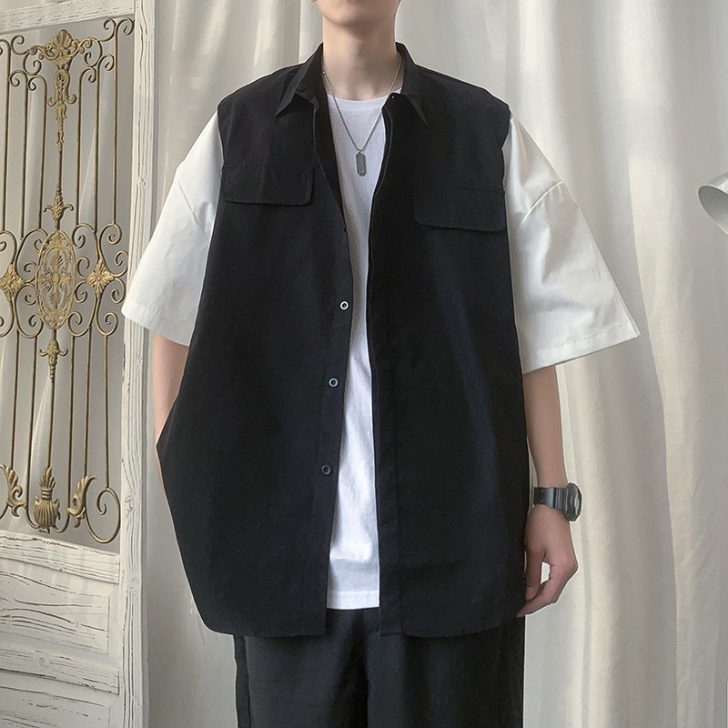 Sơ Mi Nam Tay Ngắn Phong Cách Hàn Quốc 2 Màu Lựa Chọn M-2Xl