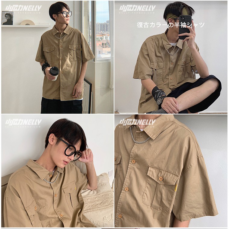 (A281) áo sơ mi ngắn tay nelly | BigBuy360 - bigbuy360.vn