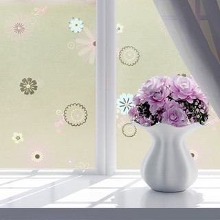 DECAL 1M PVC giấy dán kính mờ ( KHỔ 45CM ) – HOA CÚC NHIỀU MÀU KK034