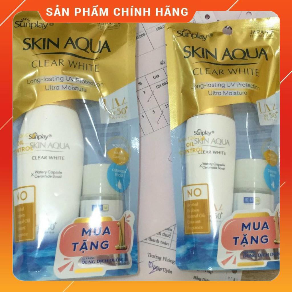 Sữa Chống Nắng Dưỡng Trắng Sunplay Skin Aqua Clear White SPF50 loại 55g