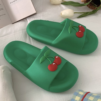Dép Nhựa EVA Mềm Quai Ngang Hình Quả Cherry Phong Cách Hàn Quốc