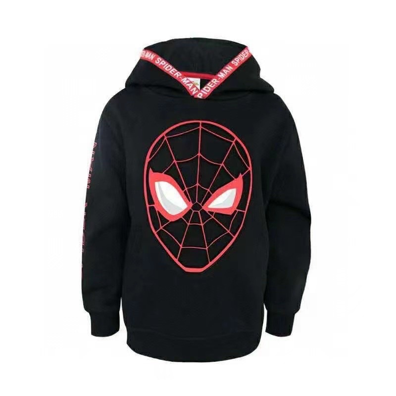 Áo nỉ hoodie Spiderman đen 10-24kg (có ảnh thật)