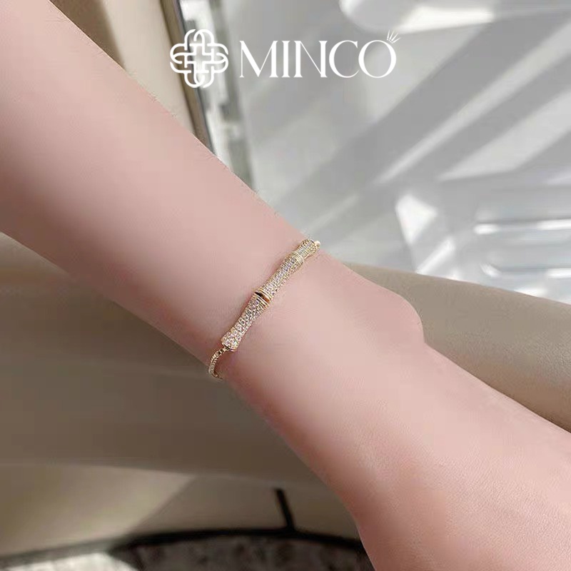 Lắc Tay nữ Minco Accessories Đốt Trúc vàng phụ kiện thời trang đẹp sang trọng và quý phái LT27