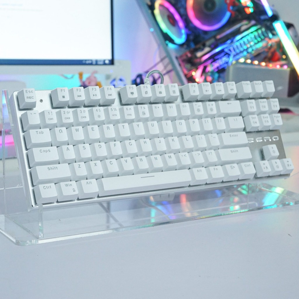 BÀN PHÍM CƠ METOO ZERO TKL TRẮNG LED RAINBOW