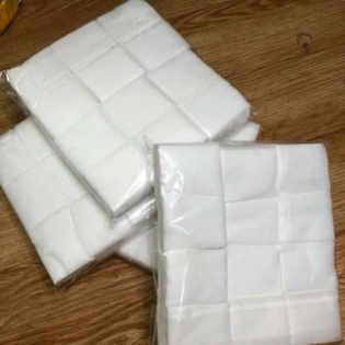 Bông tảy trang, Bông cắt sẵn bông lau phun xăm thẩm mỹ 1000 Miếng. 7 x 6cm