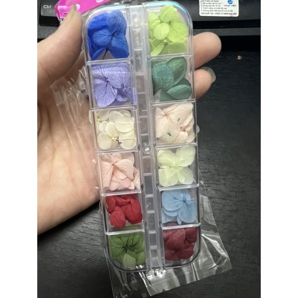Hoa khô lụa cánh to làm nail-Phụ kiện trang trí nail