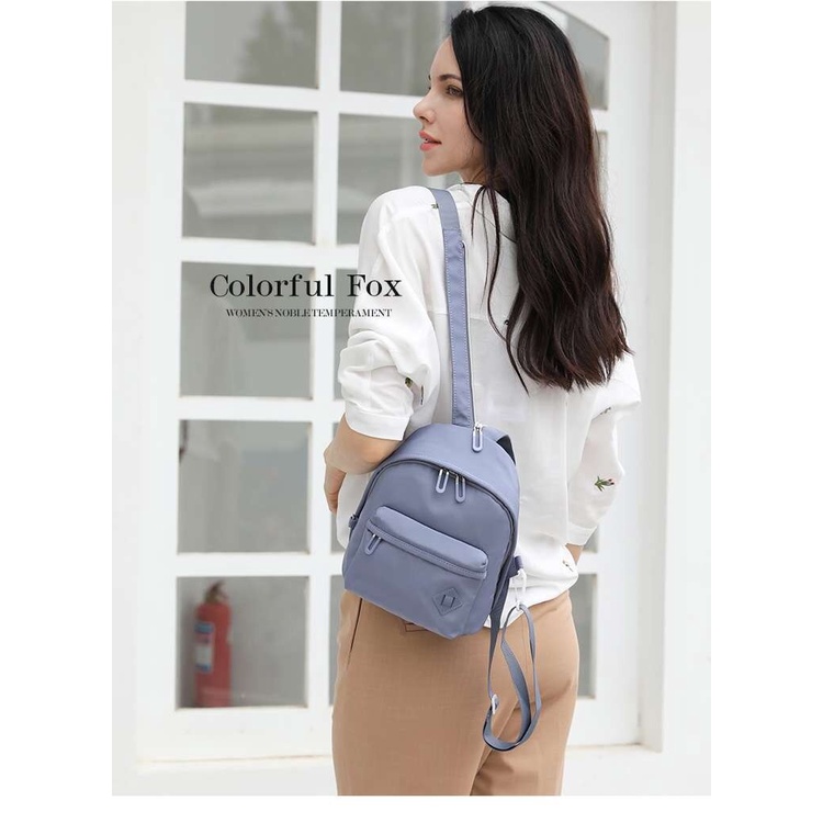 Ba Lô Vải Oxford Mini Đeo Trước Ngực Phong Cách Thời Trang Hàn Quốc Nhật Bản Cho Nữ