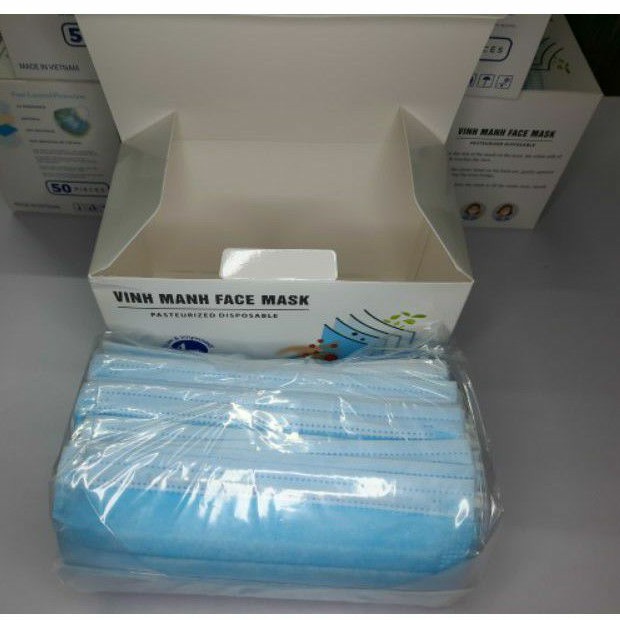 Khẩu Trang Y Tế 4 Lớp Kháng Khuẩn ( 50 chiếc 1 Hộp)