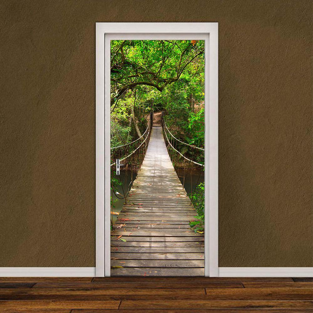Miếng Dán Tường / Cửa Bằng PVC Tự Dính Hình Phong Cảnh Thiên Nhiên
