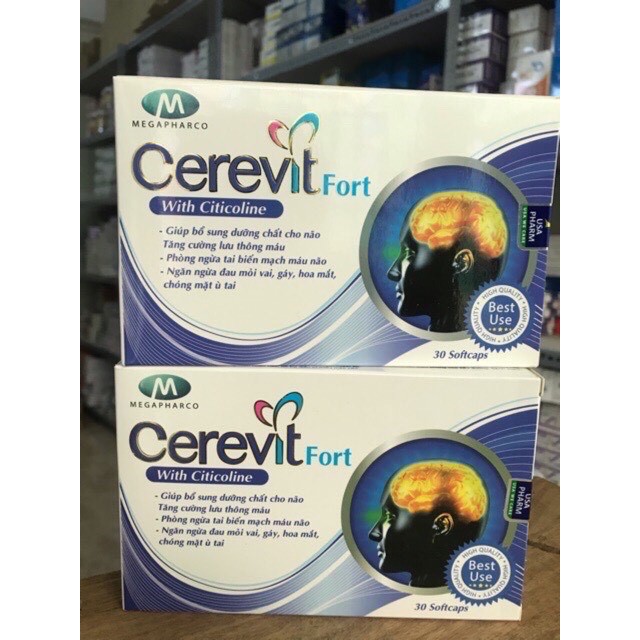 Viên uống bổ não Cerevit fort hộp 30v (sản phẩm này không phải là thuốc)