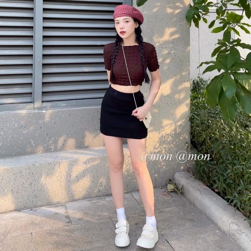 ÁO CROPTOP XỐP CHUN 3 MÀU (TH)