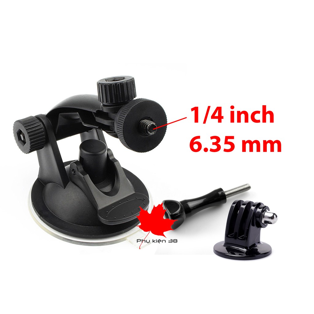 Giá đỡ camera gopro sjcam gắn kính ô tô có đầu vít 1/4 inch = 6.35 mm