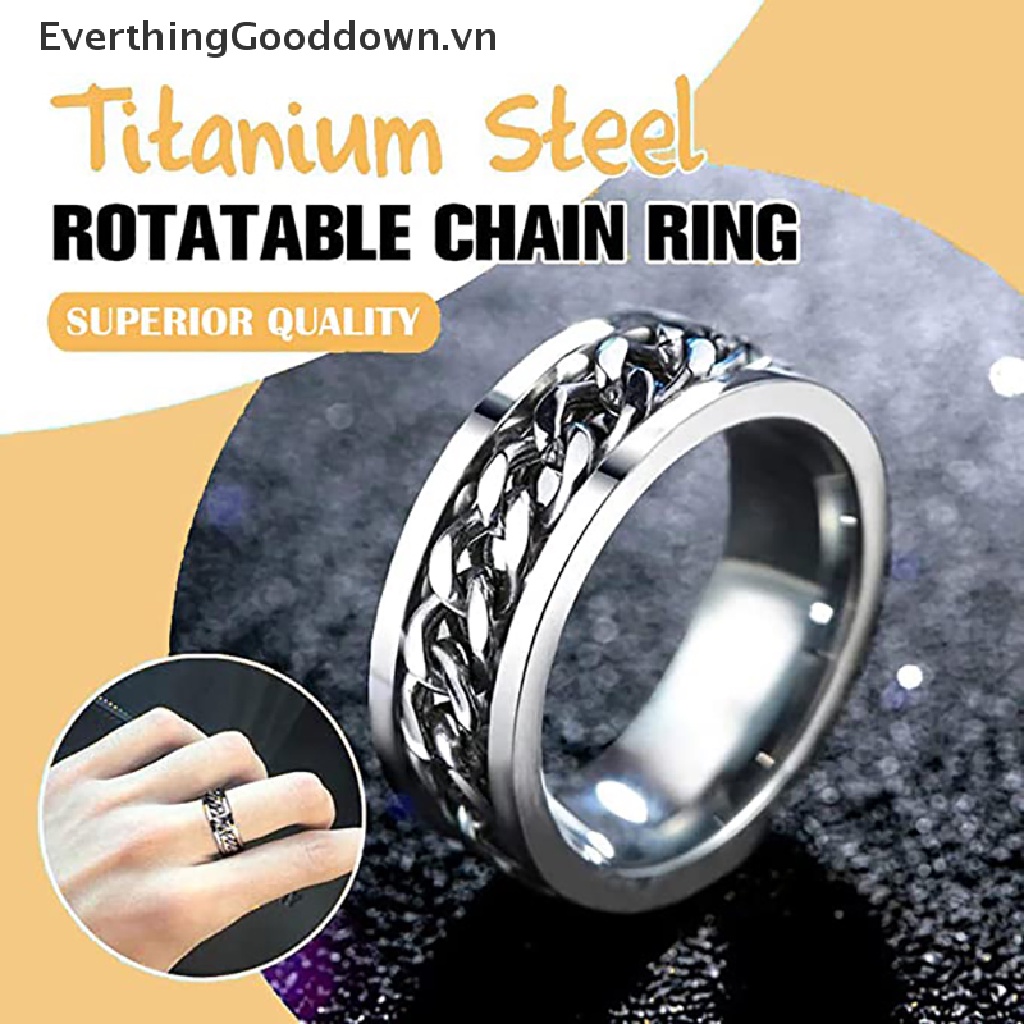 Everthinggood Nhẫn Mở Nắp Chai Dạng Dây Xích Bằng Thép Titan Tuyệt Vời Unisex