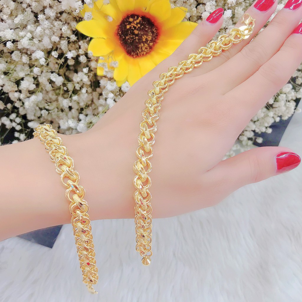 Lắc Tay Nữ Mạ Vàng 18K Mẫu 057.0505 ( 01 Chiếc ) - Bao Đổi Tra Trong Vòng 07 Ngày , trang sức nữ