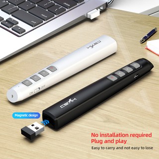 Handy white wireless PPT projector control laser pen