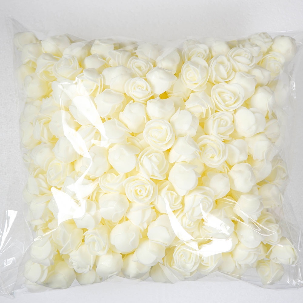 Bộ 50 Bông Hoa Hồng Bằng Xốp PE 3cm Tự Trang Trí Nhà Cửa / Tiệc Cưới / Valentines
