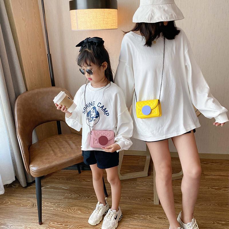 Túi Đeo Chéo Da Pu Màu Sắc Ngọt Ngào Cho Bé